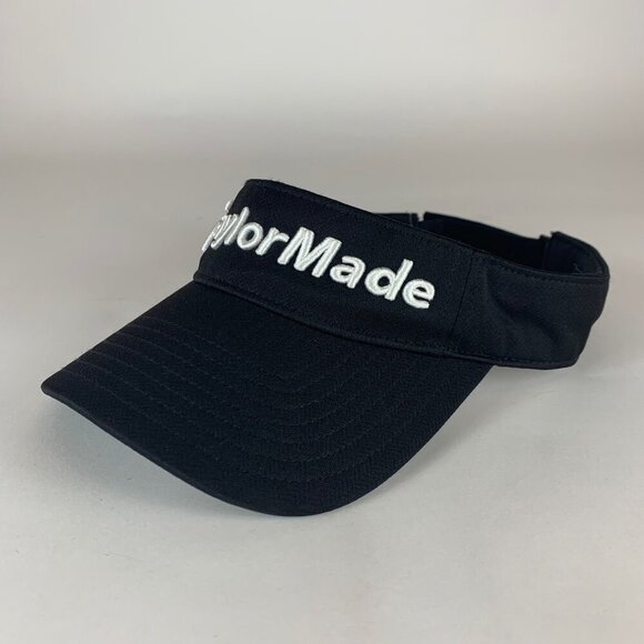 TaylorMade Mens Black Strapback Adjustable Visor - Picture 1 of 5